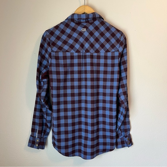 Club Ride Liv’n Flannel Top Button Down Shirt Mountain Biking MTB Cycling - Picture 8 of 8